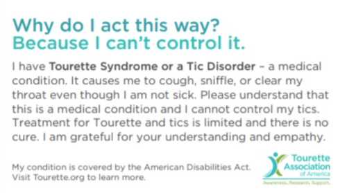 Tourette Card